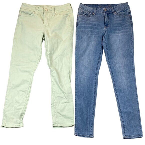 Seven7 Womens Jeans Size 6 Lot of Two Pair Starlette Crop Booty Shape High Rise - Picture 1 of 16